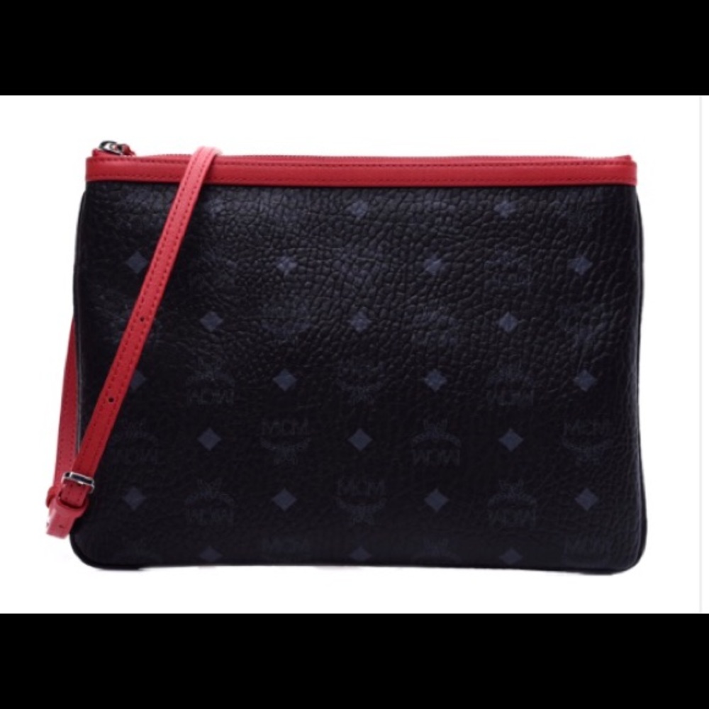 MCM Visetos Crossbody Pouch